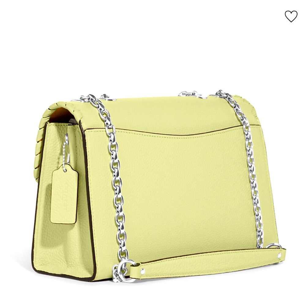 COACH NWT Lane Shoulder Bag With Whipstitch COLOR:
Silver/Pale Lime - Picture 5 of 16
